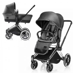 Коляска 2 в 1 Cybex Priam (шасси Trekking Matt Black) — Manhattan Grey