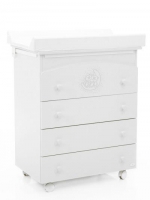 Пеленальный комод Bambolina Bear —  белый