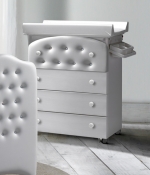 Пеленальный комод Bambolina Firenze/Divina Luxe Cristallo — белый