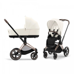 Коляска 2 в 1 Cybex Priam IV (шасси Rosegold) — Off White