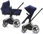 Коляска 2 в 1 Cybex Priam (шасси Trekking Matt Black) — Royal Blue