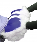 Муфта для рук на коляску Esspero Polar Bear (Натуральный мех) — Aubergine