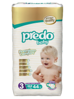 Подгузники Predo Baby Преимущественная пачка (44 шт.) № 3 (4-9 кг) средний