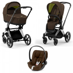 Коляска 3 в 1 Cybex Priam IV (шасси Chrome Black) — Khaki Green