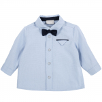 Рубашка Chicco с чёрной бабочкой, цвет синий — Синий, р.86