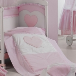 Постельный комплект Roman Baby CUORE DI MAMMA 5 предметов  — Pink (Розовый)