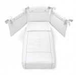 Комплект постельного белья Erbesi Cuori (3 предмета) — White (белый)