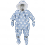 Комбинезон утепленный Chicco для мальчиков и девочек, цвет голубой — Голубой, р.86