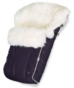 Конверт в коляску меховой Esspero Nicolas Icelandic Sheep (натуральная овчина) — Black Leatherette 
