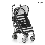 Коляска-трость iCoo Pluto — stripe black