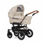 Коляска 2 в 1 Emmaljunga Mondial Leatherette (шасси Duo S Outdoor) — Vanilla Leatherette
