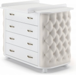 Детский пеленальный комод Gandylyan "Тиффани" — белый (пуговицы)