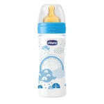 Бутылочка Chicco Well-Being Boy 4 мес.+, лат. соска, быстрый поток, РР, 330 мл 310205009