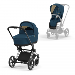 Коляска 2 в 1 Cybex Priam IV (шасси Chrome Black) — Mountain Blue