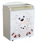 Пеленальный комод Антел Lilu 5 — Белый