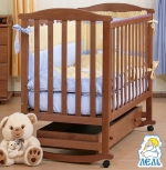 Детская кроватка Кубаньлесстрой Лютик АБ 15.1 — Светлый орех