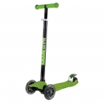 Самокат Maxiscoo Junior трехколесный со светящимися колесами — Зеленый