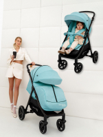 Прогулочная коляска Amarobaby Strollin Joy — Бирюзовый