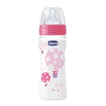 Бутылочка Chicco Well-Being Girl 4 мес.+, сил.соска, РР, 330 мл 310205122