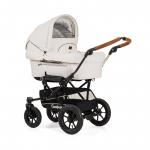 Коляска 2 в 1 Emmaljunga Mondial Leatherette (шасси Duo S Outdoor) — White Leatherette