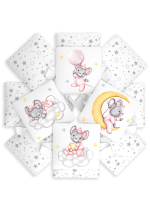 Бортик для детской кроватки Globex — Мышка на облаке