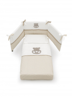 Комплект постельного белья Erbesi Charly (3 предмета) — Белый/Песочный