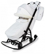 Санки-коляска Pikate Снеговик — Белый