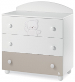Комод Italbaby Jolie 3 ящика — Белый/Шоколад