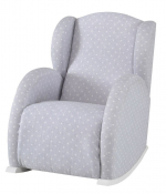 Кресло-качалка Micuna Wing/Flor — White/Galaxy Grey