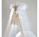 Балдахин Baby Expert Sogno/Bon Bon — белый/серо-бежевый