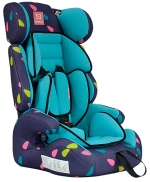 Автокресло Farfello GE-E — капельки-бирюза (blue+colorful)