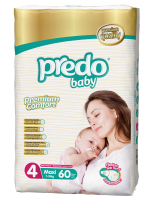 Подгузники Predo Baby Гигантская пачка (60 шт.) № 4 (7-18 кг) макси