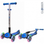 Самокат Globber Elite SL My Free Fold up со светящимися колесами — Dark Blue
