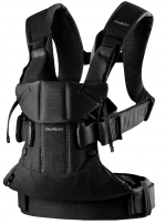 Рюкзак-Кенгуру BabyBjorn "One Soft Cotton Mix" New version — Черный