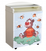 Пеленальный комод КЕДР Fantasia Little bee — Белый