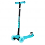 Самокат Maxiscoo Junior трехколесный со светящимися колесами — Голубой
