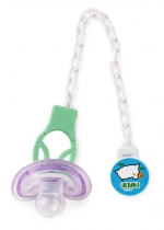 Эластичная пустышка и цепочка от Farlin с 6+ мес. — Фиолетовый