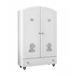 Шкаф Baby Expert Cuore di Mamma — белый/платина