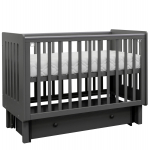 Детская кроватка ANTEMI Mari 120х60 с ящиком — Графит