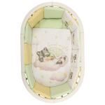 Комплект в кроватку Альма-няня 6 предметов "Доброй ночи"  — енотик NEW