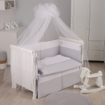 Комплект постельного белья Lepre Velour Bear 6 предметов (125*65) — Серый