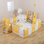 Манеж UNIX Kids SUPREME Music 200x200 — Yellow с качелями