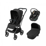 Коляска 3 в 1 Maxi-Cosi Leona Coral 360 — Essential Black