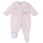 Комбинезон Chicco для девочек, с зайчиком, цвет розовый — Розовый, р.68