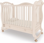 Кроватка Gandylyan (Гандылян) Габриэлла Люкс (колёса) — Выбеленный бук