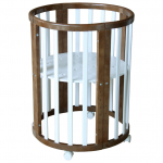 Детская кроватка Polini Simple 910 — Белый/Дуб