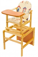 Стульчик для кормления Farfello "Октябренок" (дуб/бук) светлый — лето
