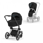 Коляска 2 в 1 Cybex Priam IV (шасси Chrome Black) — Deep Black