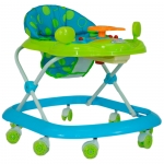 Ходунки Farfello арт.5020 — голубой/салатовый, принт круги