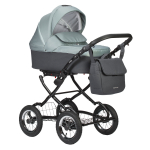 Коляска 2 в 1 Indigo CHARLOTTE Sity Classic 12" — т.серый+шалфей